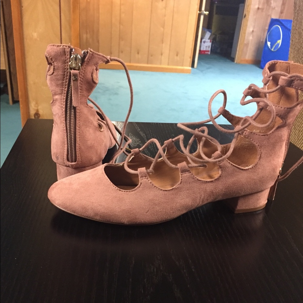 Lace up flats